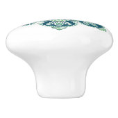 セラミックプル/ノブと緑のメダリオンデザイン セラミックノブ (側面)