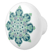 セラミックプル/ノブと緑のメダリオンデザイン セラミックノブ (右)