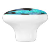 セラミックプル – ブラック&ブルーオパール セラミックノブ (側面)