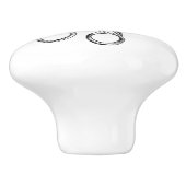 セラミックプル – ヴィンテージ裁縫テーマ、クレーンシザー セラミックノブ (側面)