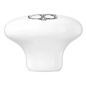 セラミックプル – ヴィンテージ裁縫テーマ、シザー セラミックノブ (側面)