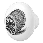 セラミックプル – ヴィンテージ裁縫テーマ、スレッドスプール セラミックノブ (右)