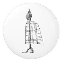 セラミックプル – ヴィンテージ裁縫テーマ、マネキン