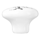 セラミックプル – ヴィンテージ裁縫テーマ、マネキン セラミックノブ (側面)