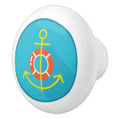 セラミックプル、沿岸生活デザイン、いかり セラミックノブ (右)