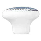 セラミックプル、沿岸生活デザイン、ブルーアホイ セラミックノブ (側面)