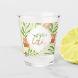 セラミックポット水彩新鮮植物 ショットグラス