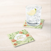 セラミックポット水彩新鮮植物 スクエアペーパーコースター (インサイチュ)