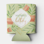 セラミックポット水彩新鮮植物 缶クーラー (裏面)