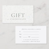 セラミックミニマルテラッツォのテクスチャギフト証明書 名刺 (正面/裏面)