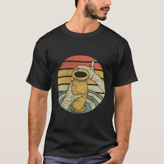 セラミックレトロ窯陶磁器 Tシャツ (正面)
