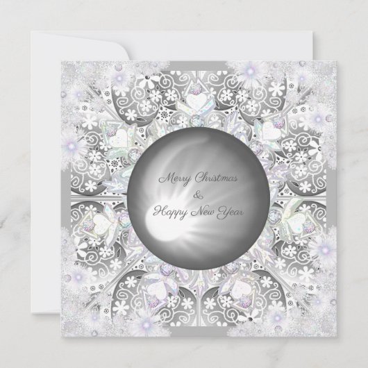 セラミックレースグレーとスノーフレーク シーズンカード (正面)