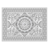 セラミックレースグレーとスノーフレーク テーブルクロス (正面(横))