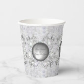 セラミックレースグレーとスノーフレーク 紙コップ (正面)
