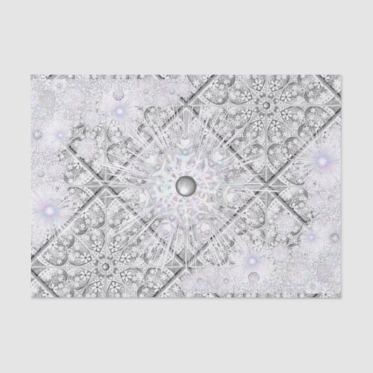 セラミックレースグレーとスノーフレーク 薄葉紙 (正面)