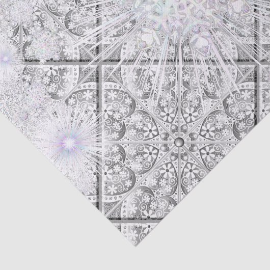 セラミックレースグレーとスノーフレーク 薄葉紙 (詳細)