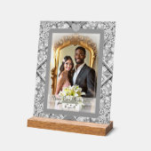 セラミックレースグレー アクリルサイン (傾斜)