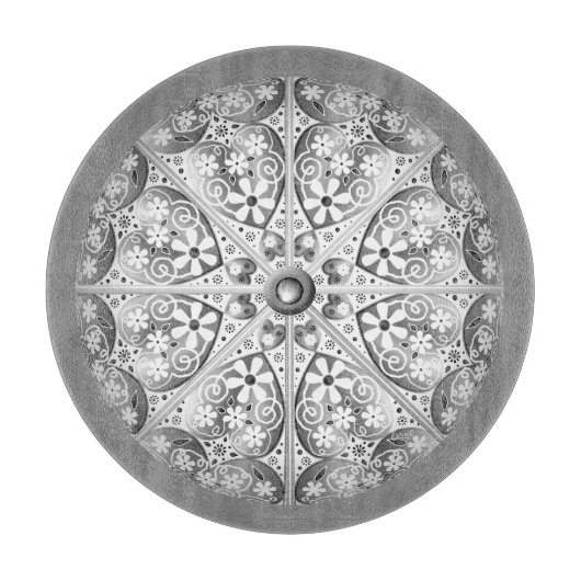 セラミックレースグレー カッティングボード (正面)