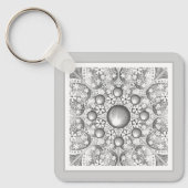 セラミックレースグレー キーホルダー (正面)