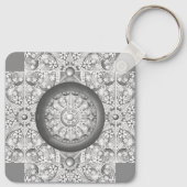 セラミックレースグレー キーホルダー (裏面)