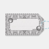 セラミックレースグレー ギフトタグ (正面(横))