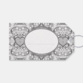 セラミックレースグレー ギフトタグ (正面(横))