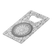 セラミックレースグレー クレジットカード栓抜き (正面アングル)