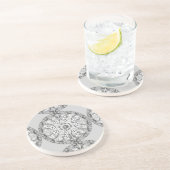 セラミックレースグレー コースター (側面)