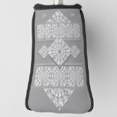 セラミックレースグレー ゴルフヘッドカバー (回転90)