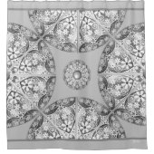セラミックレースグレー シャワーカーテン (正面)