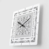 セラミックレースグレー スクエア壁時計 (傾斜)
