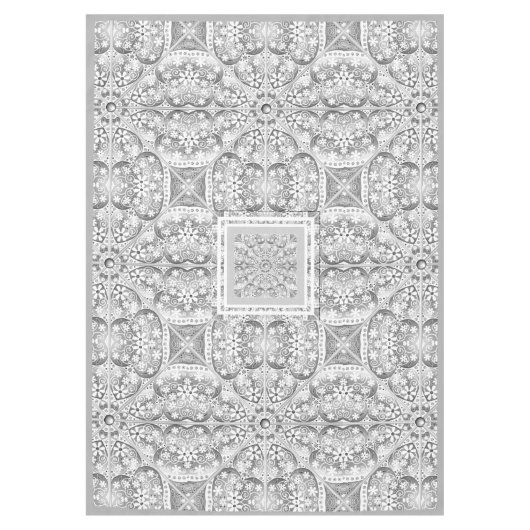 セラミックレースグレー テーブルクロス (正面)