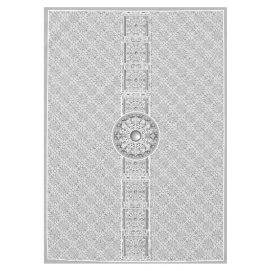 セラミックレースグレー テーブルクロス (正面)