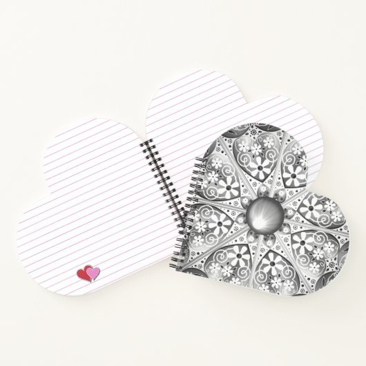 セラミックレースグレー ノートブック (内部)