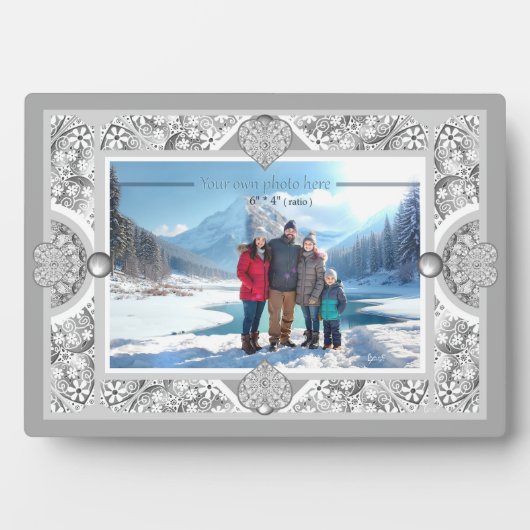 セラミックレースグレー フォトプラーク (正面)