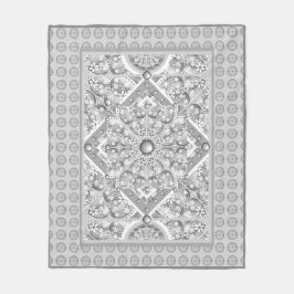 セラミックレースグレー フリースブランケット