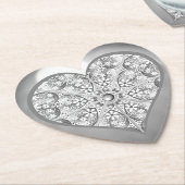 セラミックレースグレー ペーパーコースター (アングル)