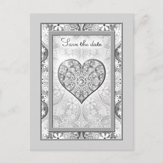 セラミックレースグレー ポストカード (正面)