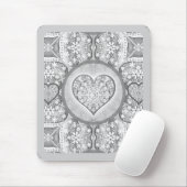 セラミックレースグレー マウスパッド (マウス)
