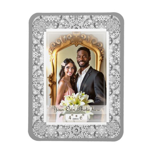 セラミックレースグレー マグネット (縦)