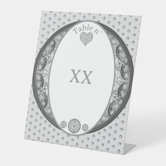 セラミックレースグレー 台座サイン (正面)