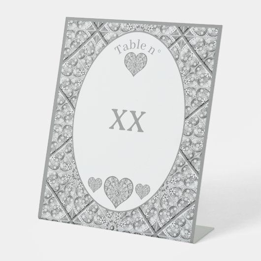 セラミックレースグレー 台座サイン (正面)