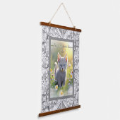 セラミックレースグレー 吊り下げ型タペストリー (傾斜あり)