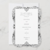 セラミックレースグレー 招待状 (裏面)