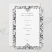 セラミックレースグレー 招待状 (裏面)