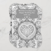 セラミックレースグレー 招待状 (正面/裏面)