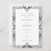 セラミックレースグレー 招待状 (裏面)