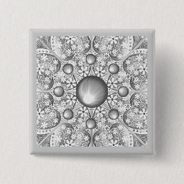 セラミックレースグレー 缶バッジ