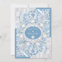 セラミックレーススカイブルー&スノーフレーク