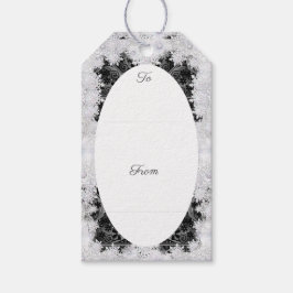 セラミックレースブラック&スノーフレーク ギフトタグ